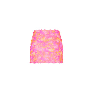 Mini Mesh Polyester Stretch Sarong - Petal Pop