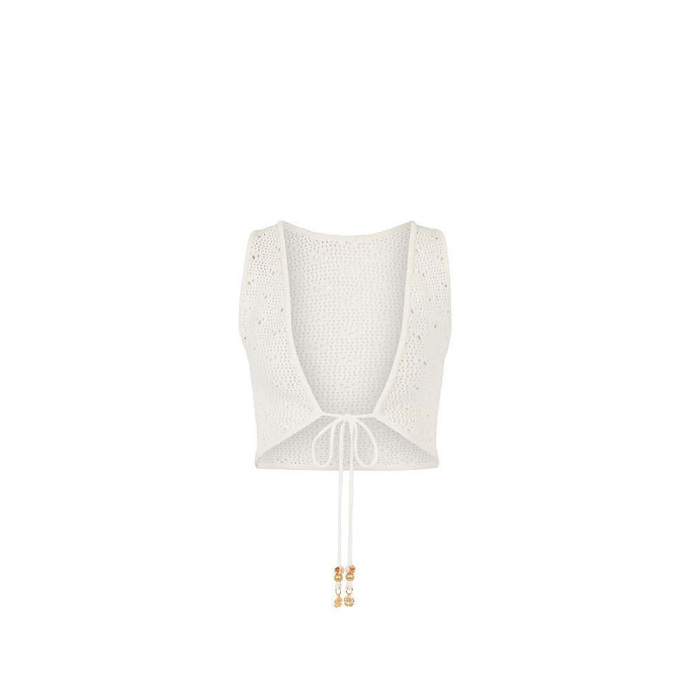 Seaside Knit Top - Whipped White