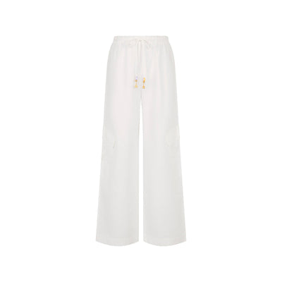 Pantalon cargo Sun Signs - Blanc crème