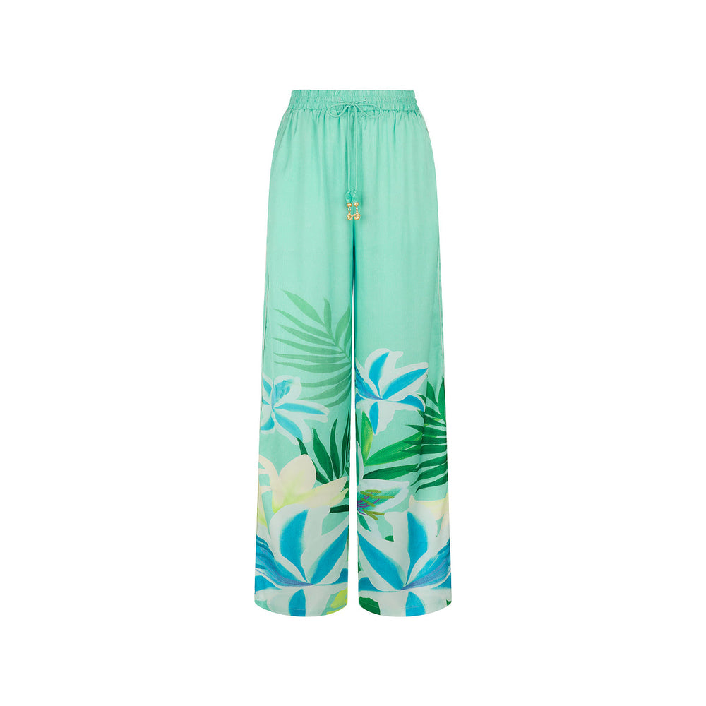 Drawstring Resort Pants - Neon Splice