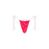 Micro Thong Tie Side Bikini Bottom - Cherry Cove