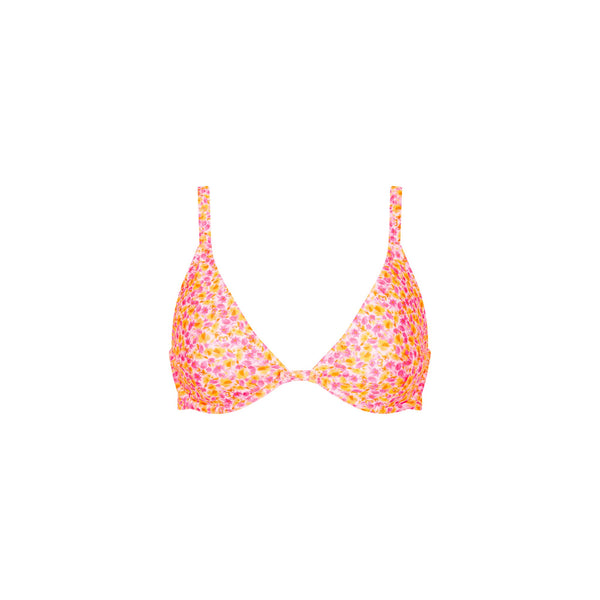 Underwire Triangle D+ Cup Bikini Top - Sherbet Shimmer