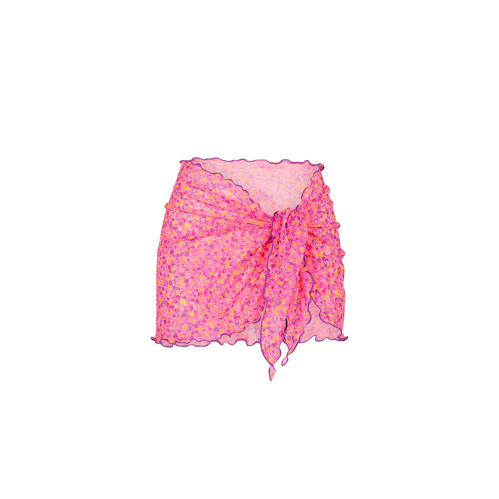 Mini Mesh Polyester Stretch Sarong - Gelato Bloom