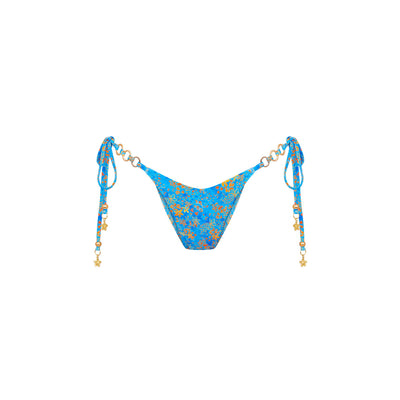 Trio Ring Cheeky Tie Bikini Bottom - Cream Soda
