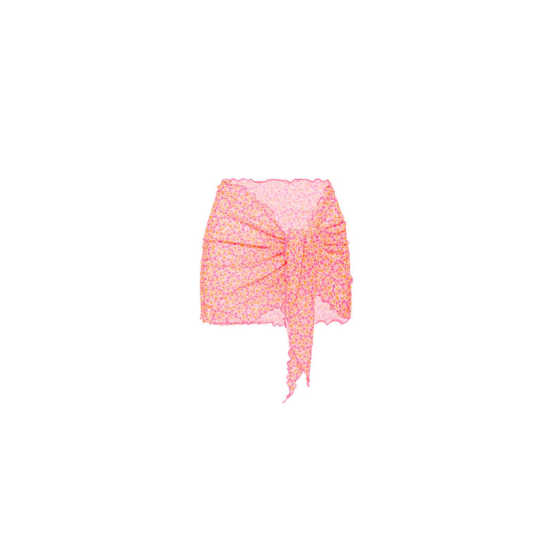 Mini Mesh Polyester Stretch Sarong - Sherbet Shimmer