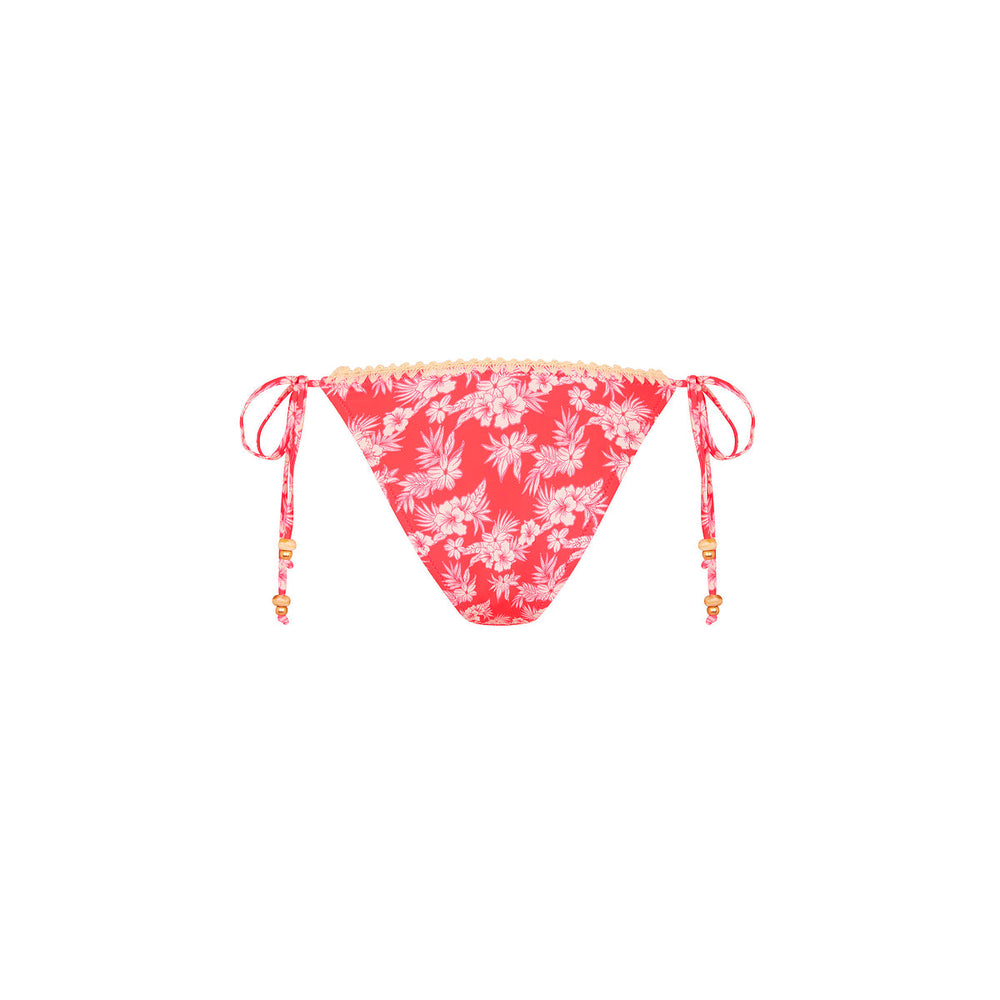Crochet Dipped Cheeky Tie Bikini Bottom - Island Punch