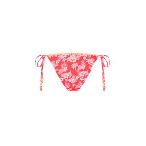 Crochet Dipped Cheeky Tie Bikini Bottom - Island Punch