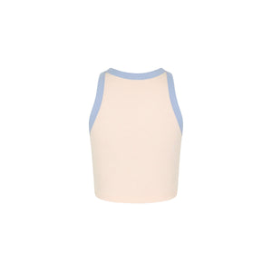 Printed Crop Bind Tank - Salt Breeze