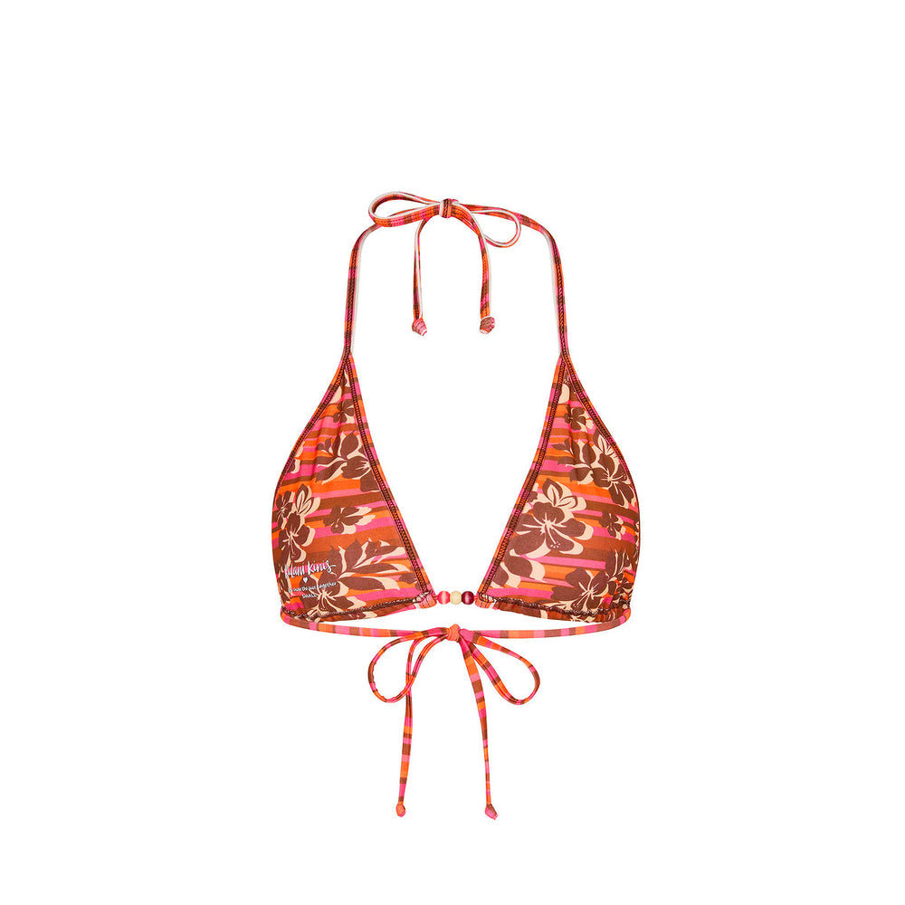Double Bind Triangle Bikini Top - Sunkissed Stripe