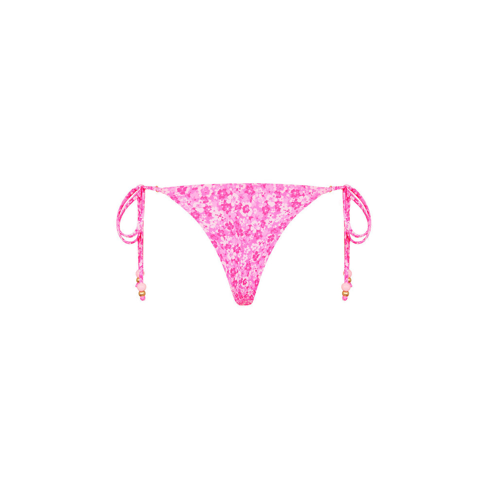 Thong Tie Side Bikini Bottom - Berry Burst