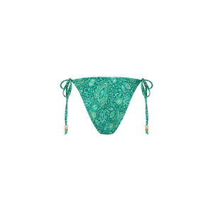 Ring Cheeky Tie Bikini Bottom - Emerald Aura