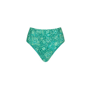 High Hip Cheeky Bikini Bottom - Emerald Aura