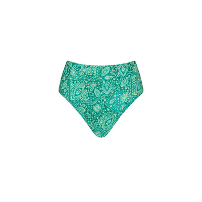 High Hip Cheeky Bikini Unterteil – Emerald Aura