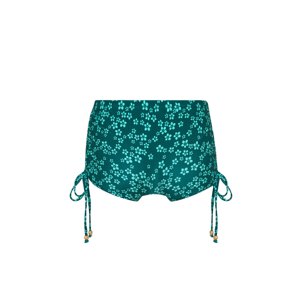 Ruched Tie Cheeky Swim Short - Moonkiss