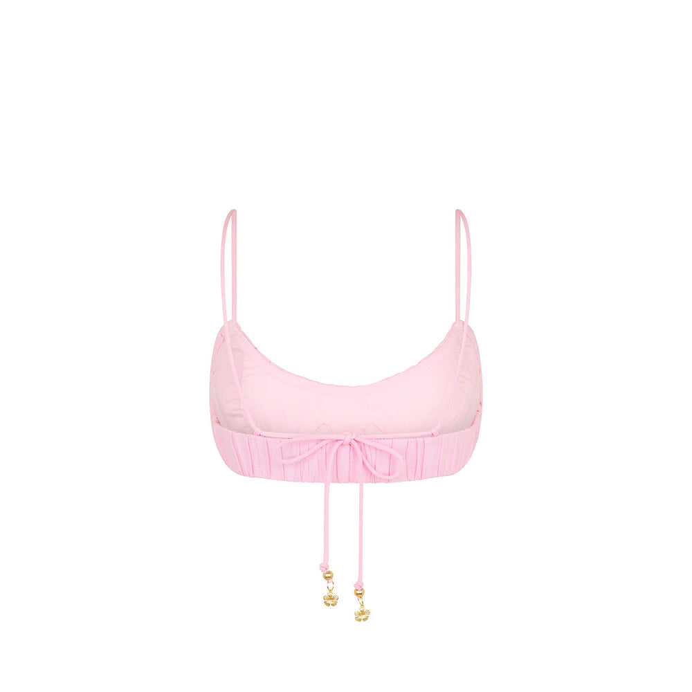 Ruched Bralette Top - Pocket Pink