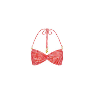 Twist Front Crop Top - Strawberry Siesta