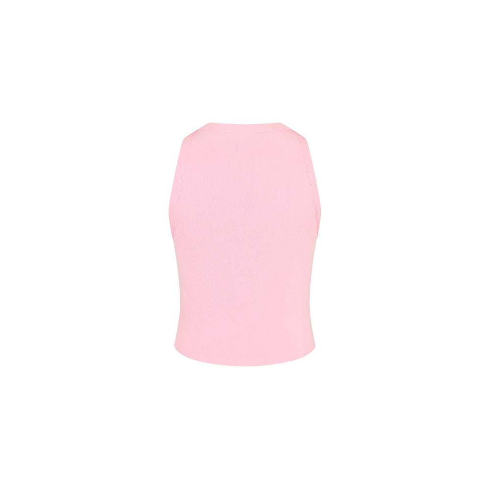 Embossed Knit Tank - Pocket Pink