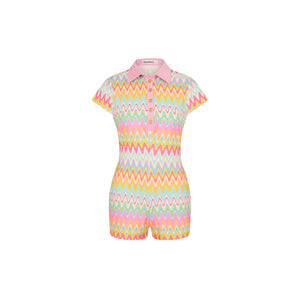 Terry Towelling Playsuit - Sunset Wave