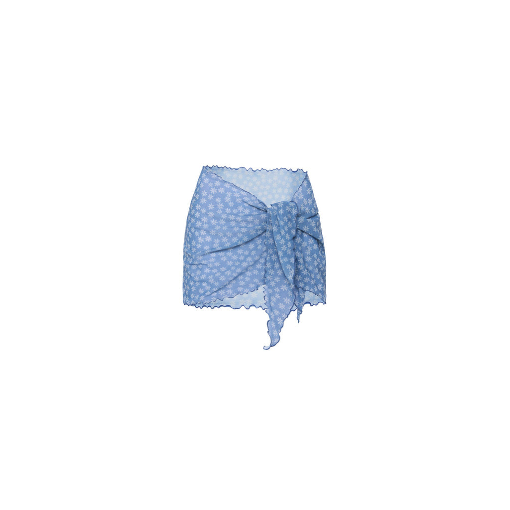 Mini Mesh Polyester Stretch Sarong - Daisy Denim