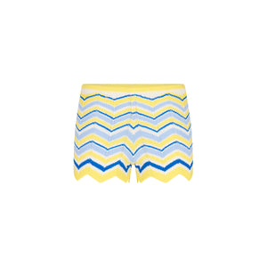 Chevron Knit Micro Short - Lemon Daze