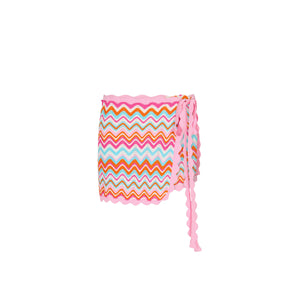 Essentieller Strick-Sarong – Sonnenuntergangswelle