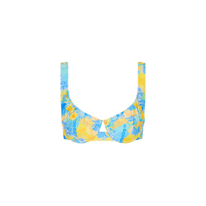 Bügel-Bikini-Top zum Binden – Limoncello Lagoon