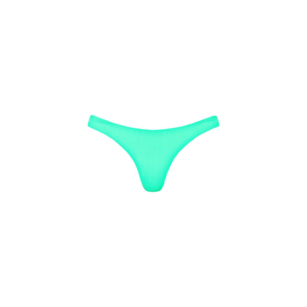 Minimal Cheeky Bikini Bottom - Turquoise Mint Ribbed