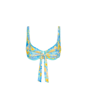 Bügel-Bikini-Top zum Binden – Limoncello Lagoon