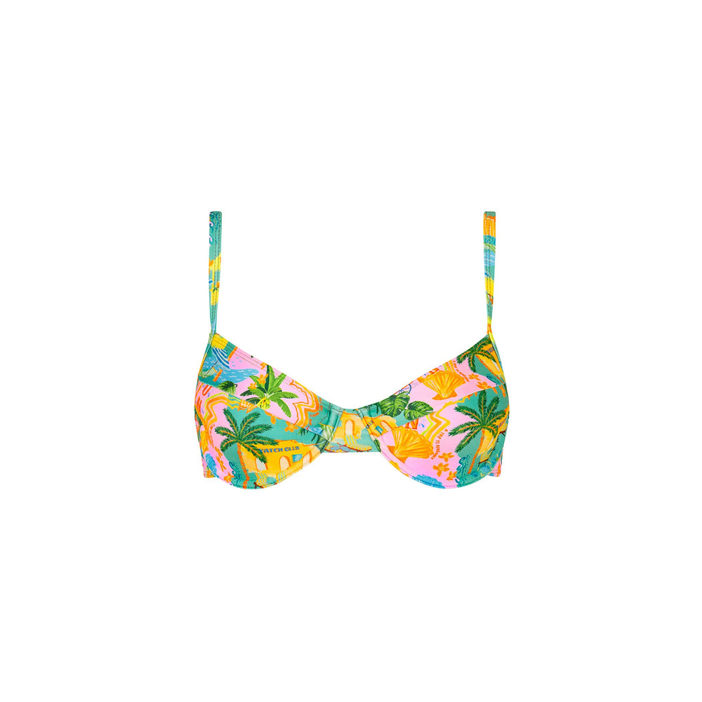 Ditzy Underwire Bra Bikini Top - Sunlit Spritz