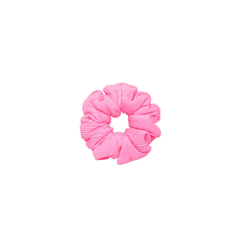 Scrunchie Hair Tie - Taffy Pink Ribbed