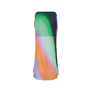 Chiffon-Maxirock mit seitlicher Bindebandage - Spellbound Swirl