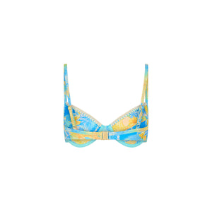 Simple Crochet Ditzy Underwire Bikini Top - Limoncello Lagoon
