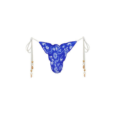 Lettuce Edge Thong Tie Bikini Bottom - Surfside