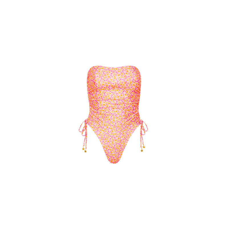 Ruched Bandeau One Piece - Sherbet Shimmer