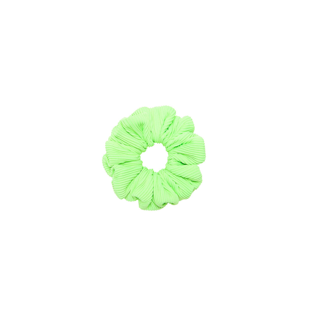 Scrunchie Hair Tie - Luau Lime Ribbed