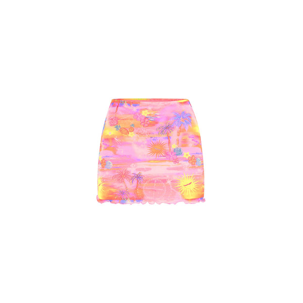 Mesh Mini Skirt - Sunset Universe