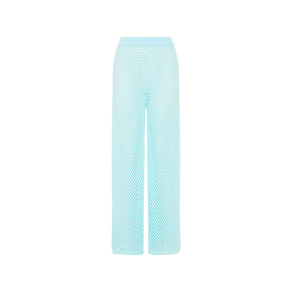 Crochet Knit Pants - Cloud Blue