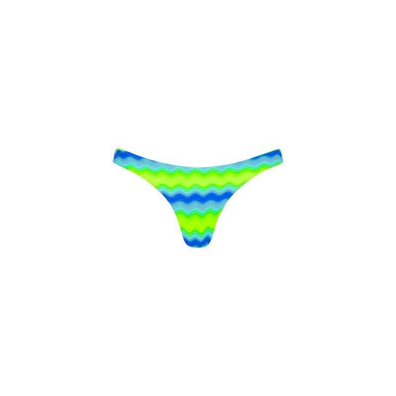 Ruffle-rib V-waist cheeky bikini bottom At Icône