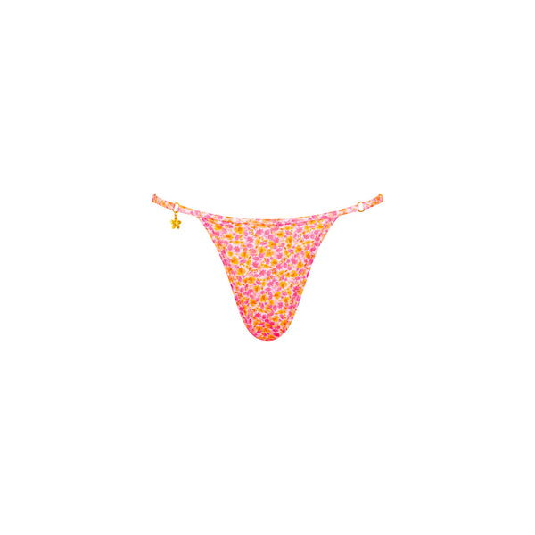 Charm Adjustable Micro Thong Bikini Bottom - Sherbet Shimmer