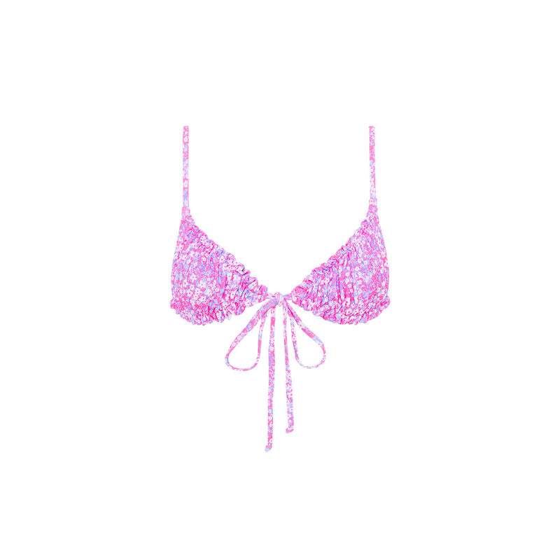 Padded Underwire Bra Bikini Top - Bubblegum Pink Ribbed –KulaniKinisEurope