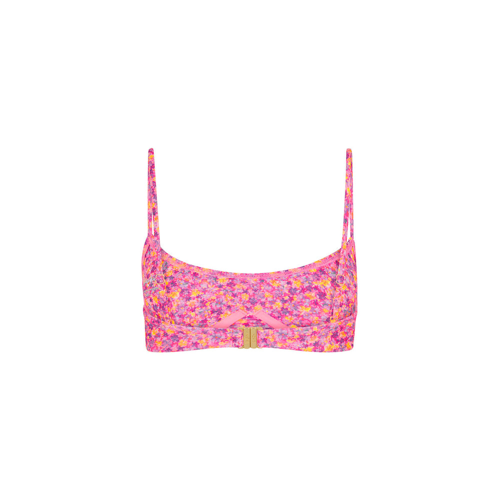 Invisible Underwire Crop Bikini Top - Gelato Bloom