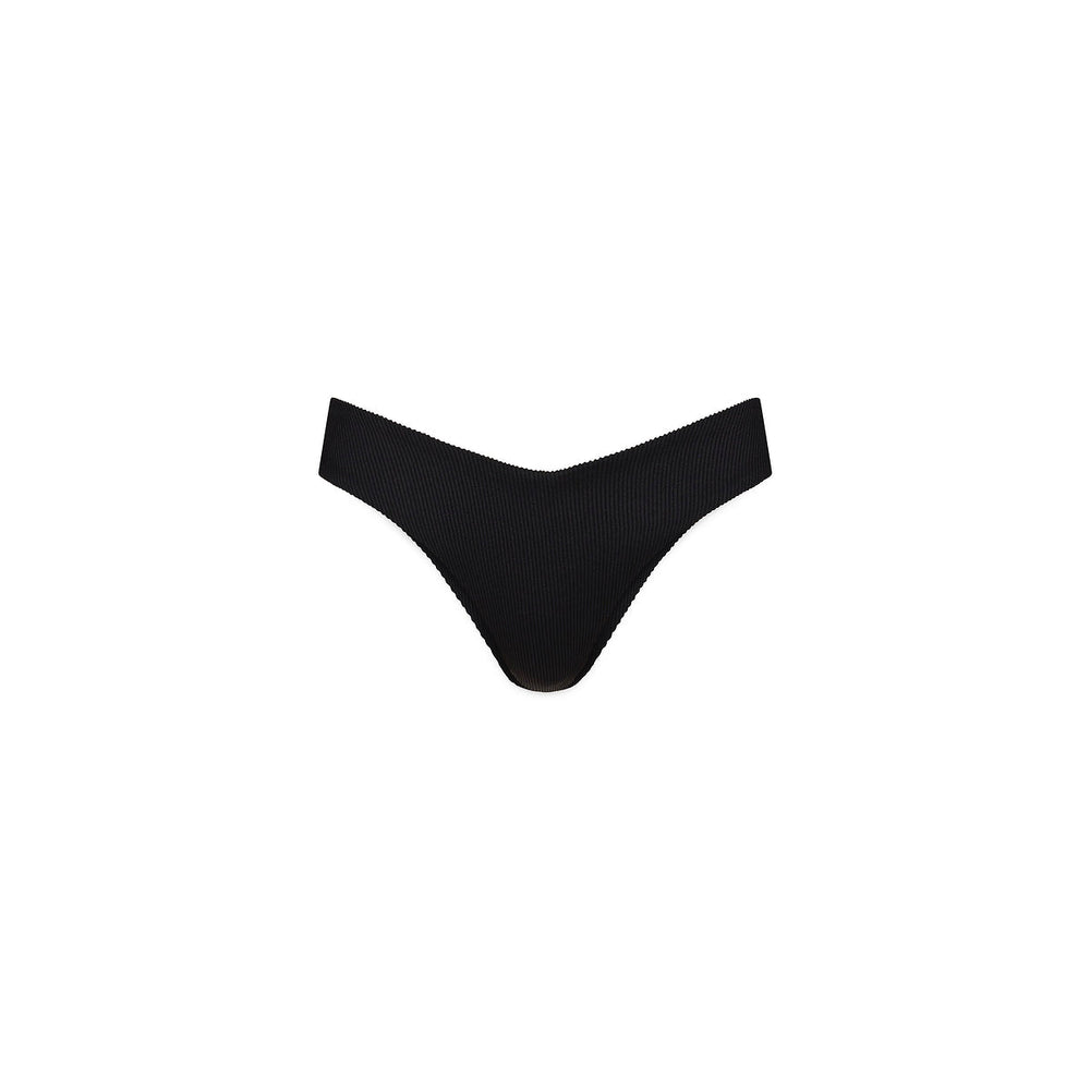 Cheeky V Bikini Bottom - Pitch Black