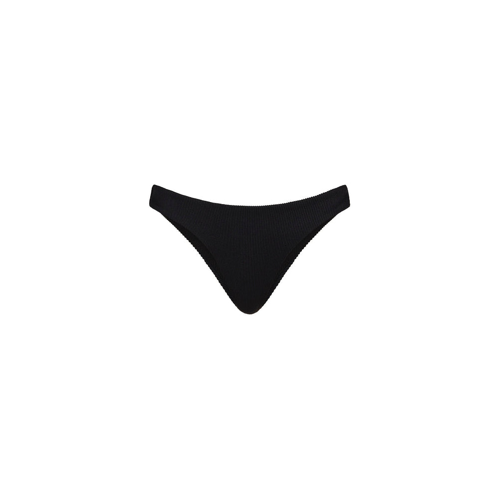 Minimal Full Coverage Bikini Bottom - Pitch Black