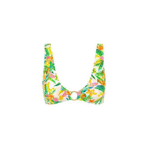 Ring Contour Crop Bikini Top - Golden Hour