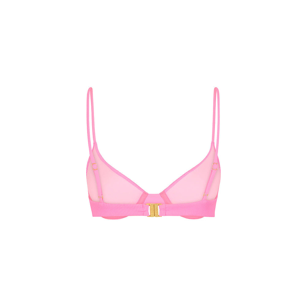 Schmal geschnittenes Bügel-Bikini-Oberteil – Zuckerwatte