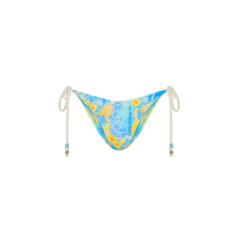 Cheeky Bikinihose mit tiefem Bund - Limoncello Lagoon