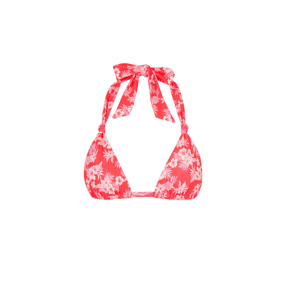 Soft Knot Halter Bikini Top - Island Punch