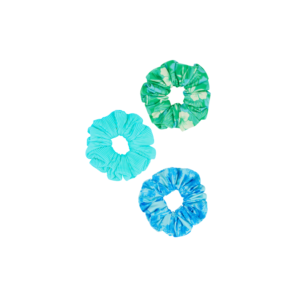 Scrunchie Hair Tie Trio Pack - Daydream Blues