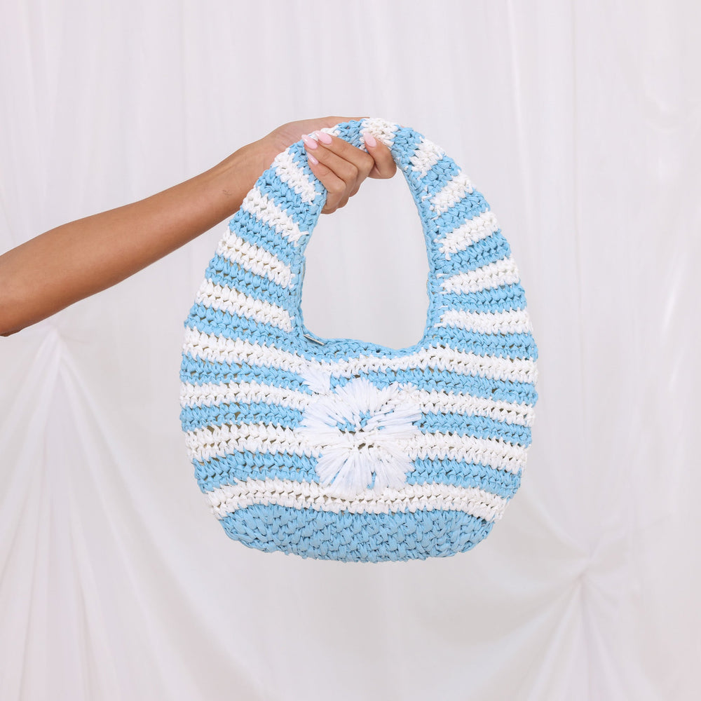 Straw Mini Bag - Tropic Blues