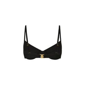 Ditzy Bügel-Bikinioberteil - Twilight Black